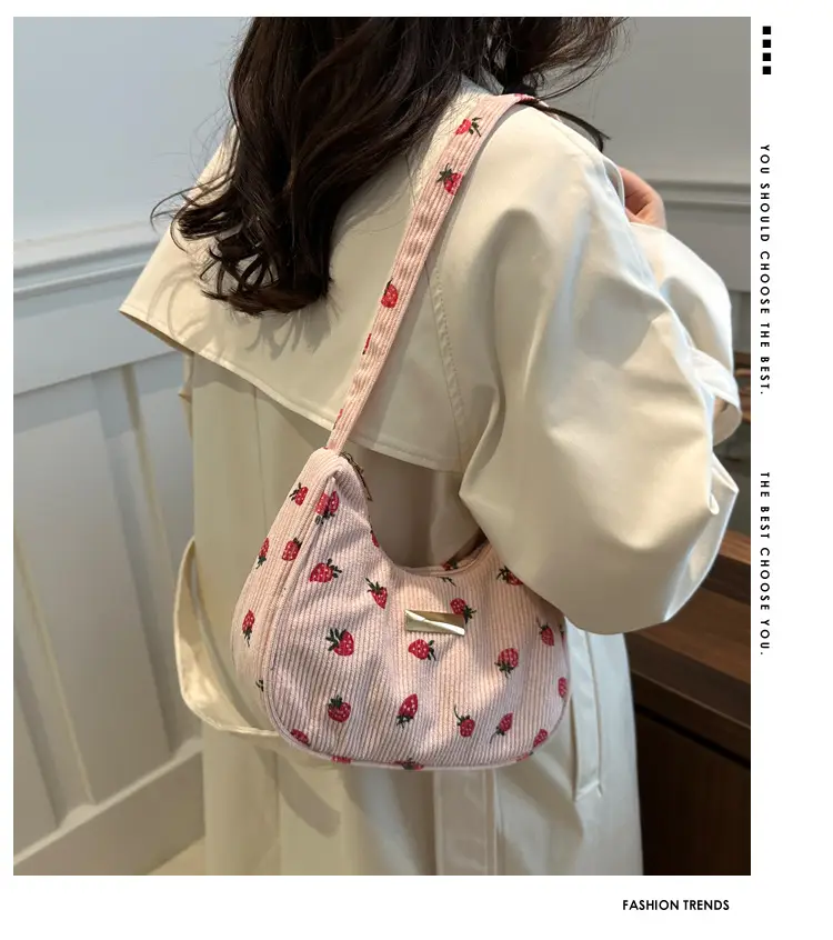 2024 Velvet Shoulder Bags with Floral & Polka Dot Design — feature 2