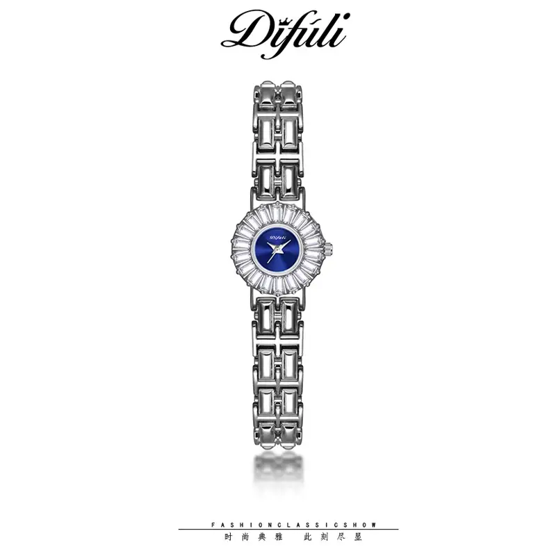 Women's Classic Silver Quartz Wristwatch with Diamond Dial - Image 2