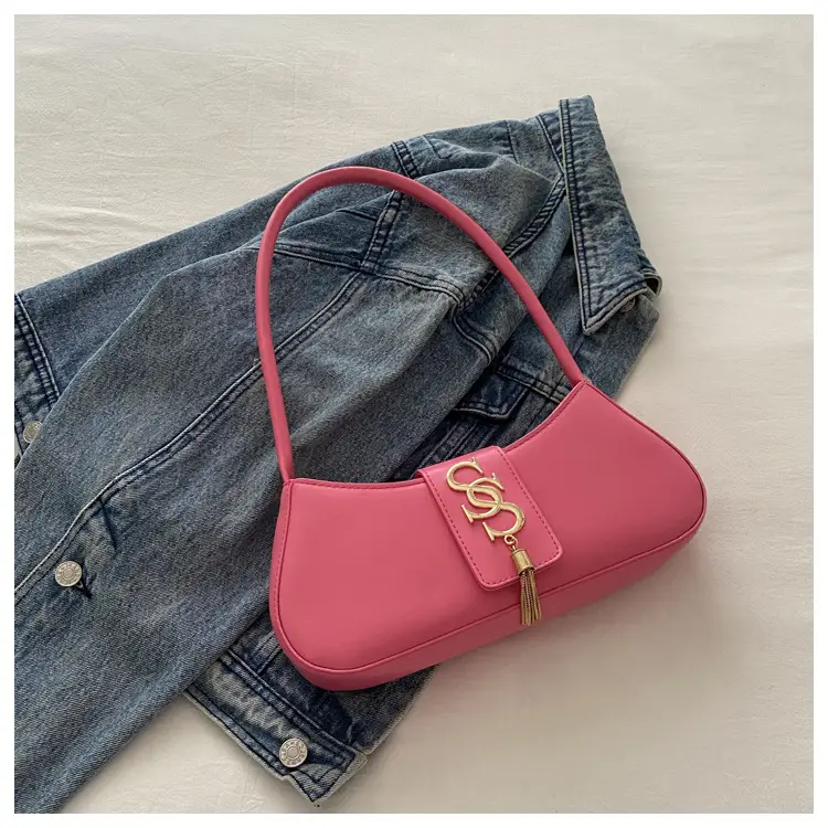 Pink Leather Shoulder Bag for Women 2024 Trendy Fashion β feature 17