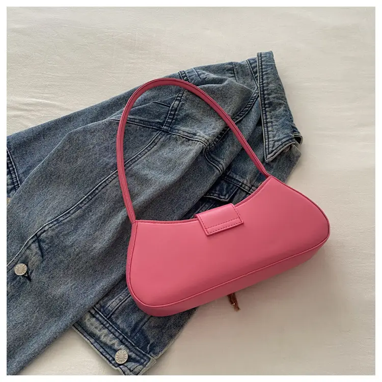Pink Leather Shoulder Bag for Women 2024 Trendy Fashion β feature 19