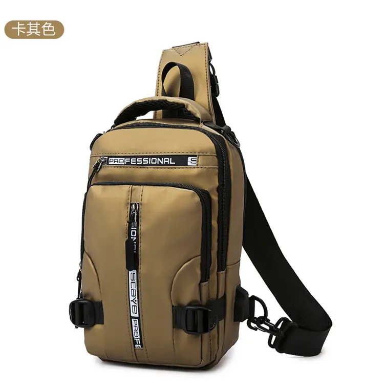 Men's Waterproof Shoulder Crossbody Bag Black — feature 17