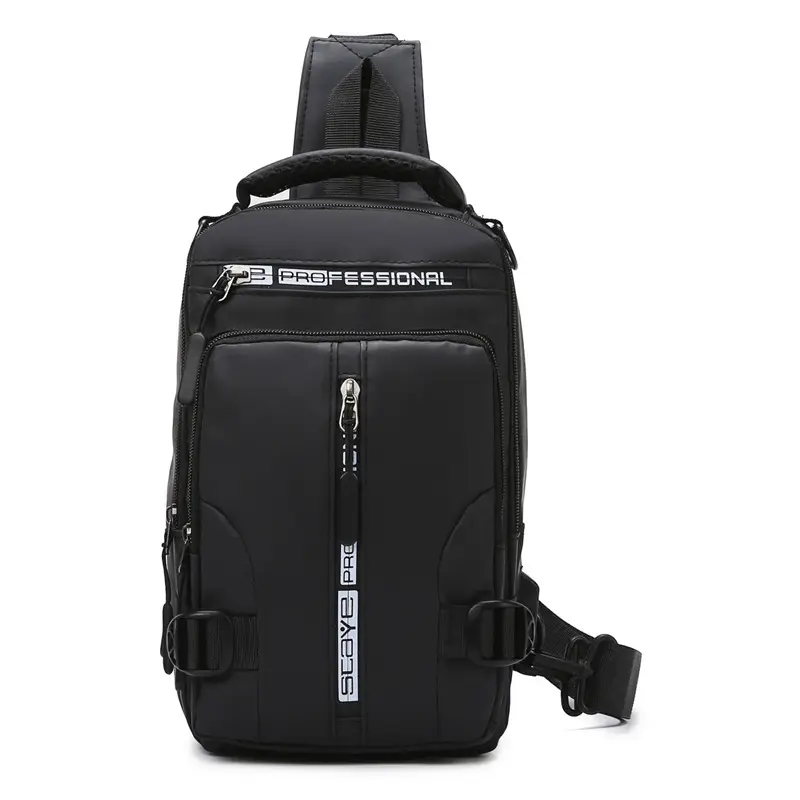 Men's Waterproof Shoulder Crossbody Bag Black - Image 3