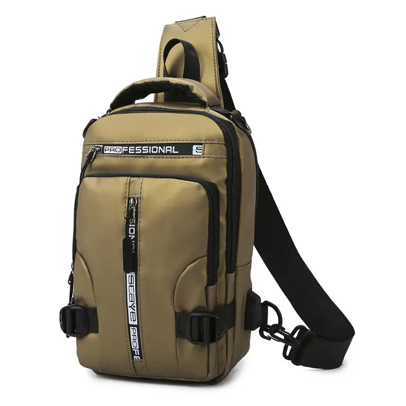 Men's Waterproof Shoulder Crossbody Bag Black - Image 5