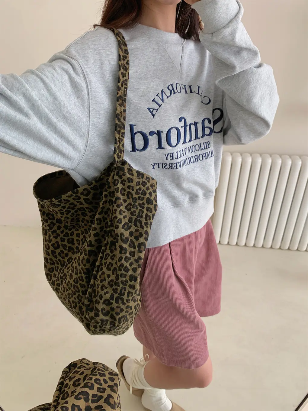 Vintage Leopard Print Shoulder Bag for Women Large Capacity - Image 4