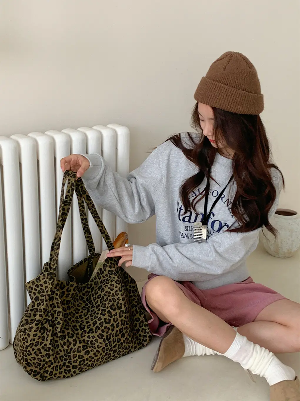 Vintage Leopard Print Shoulder Bag for Women Large Capacity — feature 6