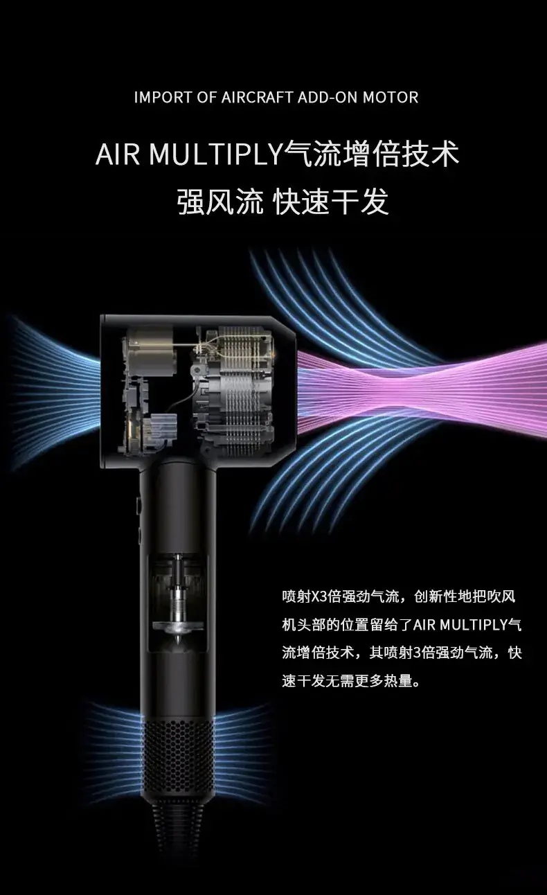 High-Speed Hair Dryer with Negative Ion Bladeless Design — feature 9