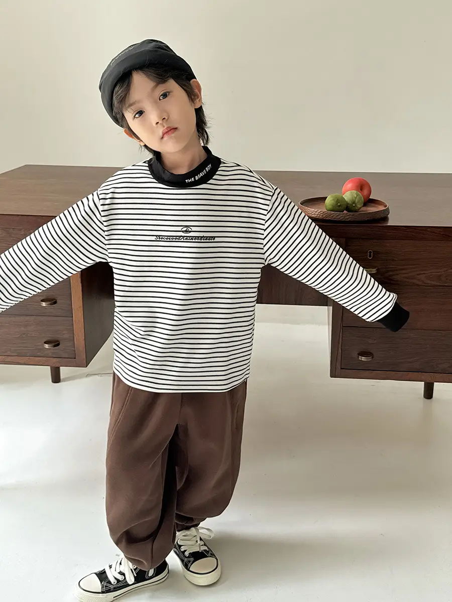 2025 Kids Korean Style Long Sleeve T-Shirt White Winter - Image 7