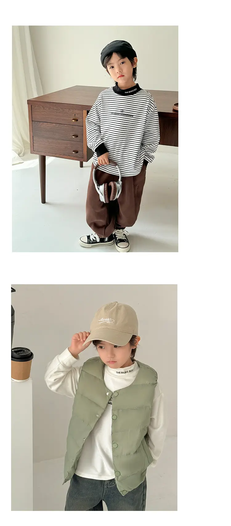 2025 Kids Korean Style Long Sleeve T-Shirt White Winter — feature 16