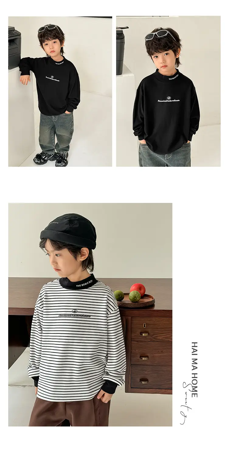 2025 Kids Korean Style Long Sleeve T-Shirt White Winter — feature 19