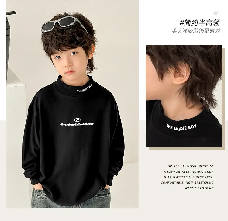 2025 Kids Korean Style Long Sleeve T-Shirt White Winter — feature 4