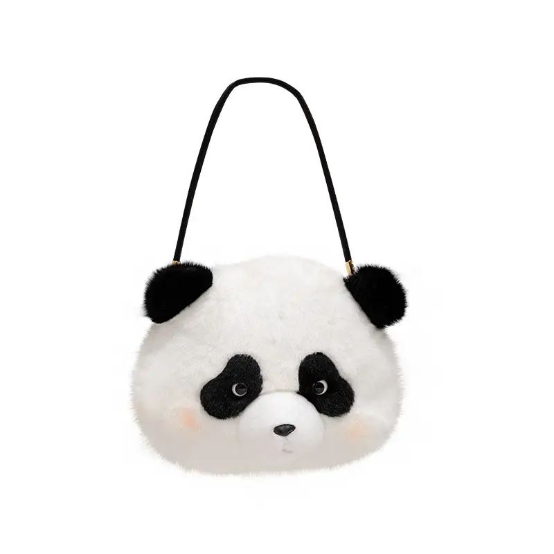 Cute Plush Panda Crossbody Bag for Women Winter - Image 11