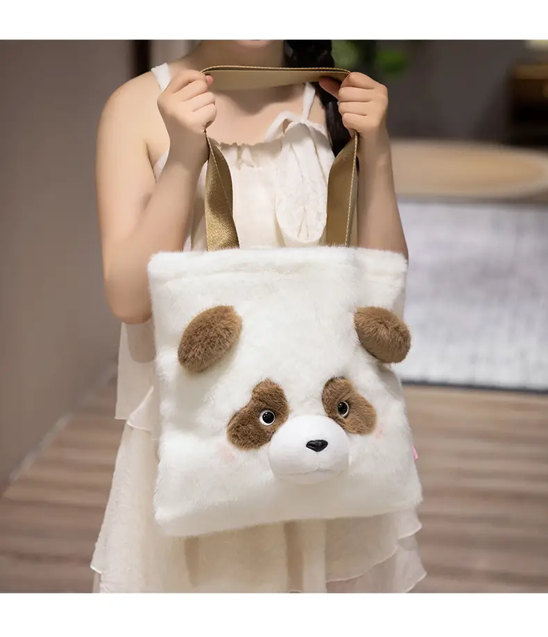 Cute Plush Panda Crossbody Bag for Women Winter — feature 10
