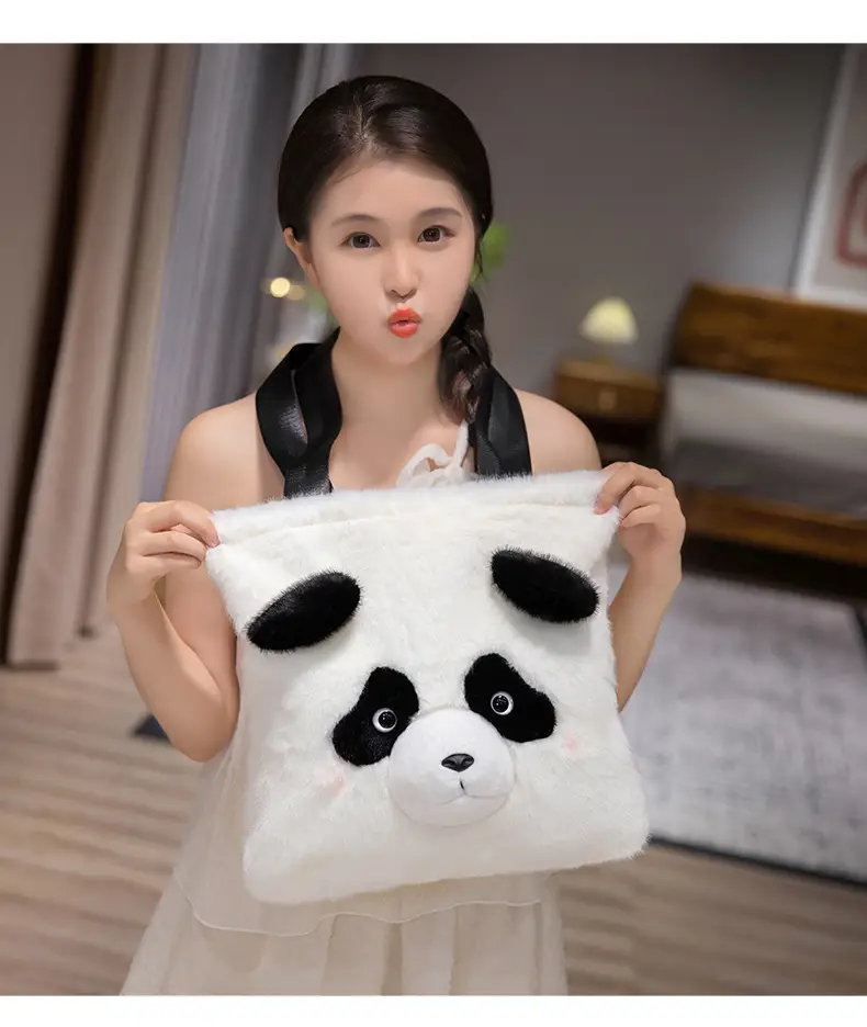 Cute Plush Panda Crossbody Bag for Women Winter — feature 14