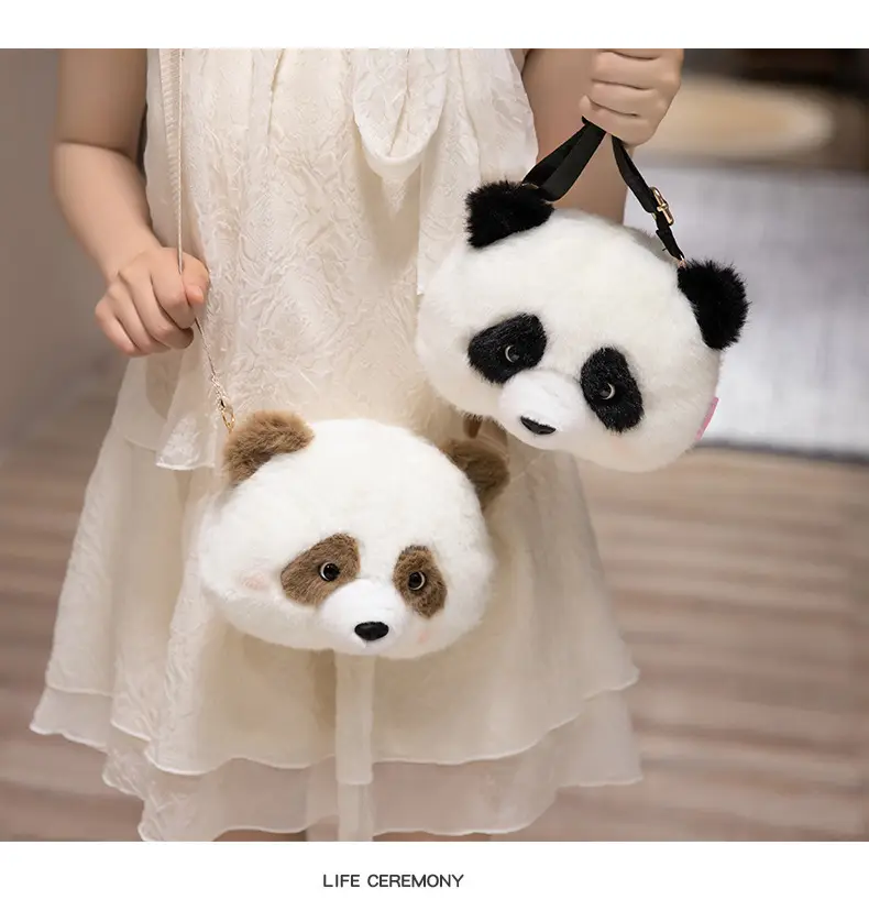 Cute Plush Panda Crossbody Bag for Women Winter — feature 16