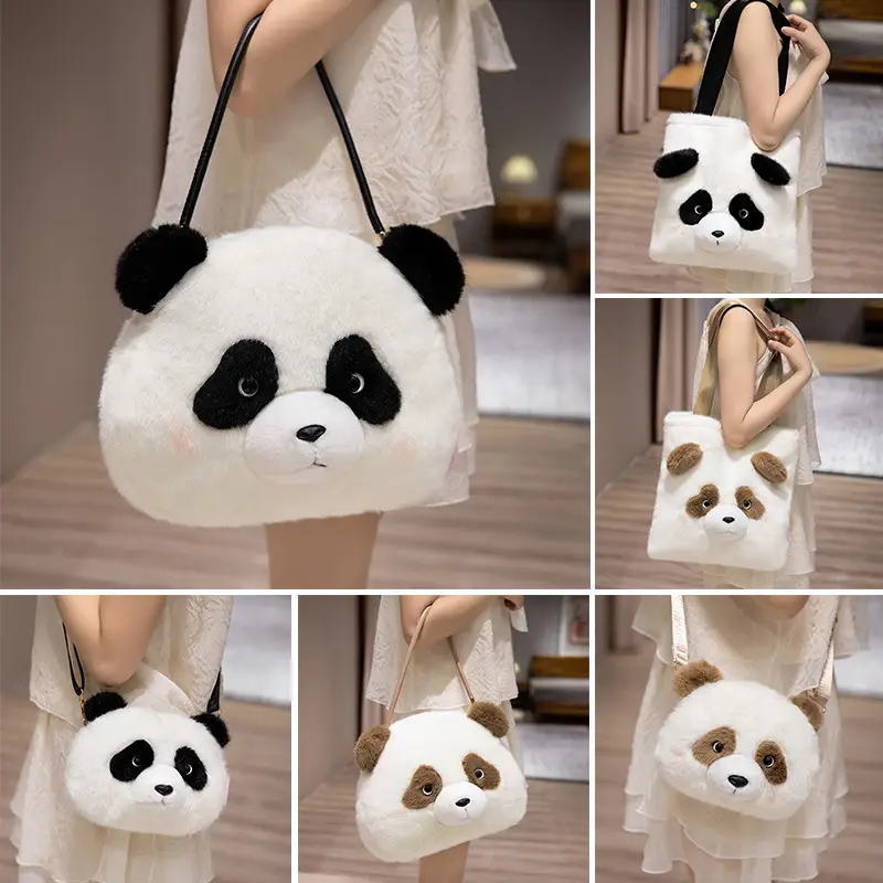 Cute Plush Panda Crossbody Bag for Women Winter — feature 19