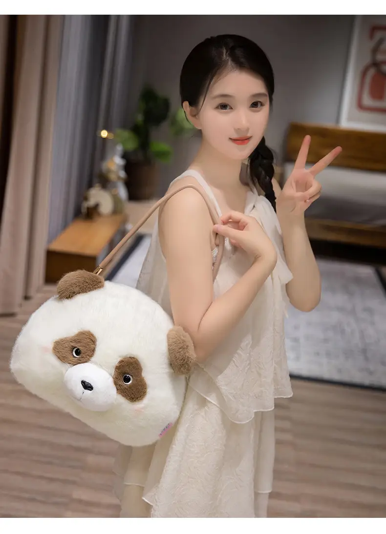 Cute Plush Panda Crossbody Bag for Women Winter — feature 6