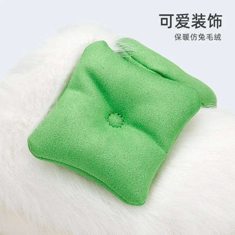 Women's Green Bow Cotton Slippers Warm Home