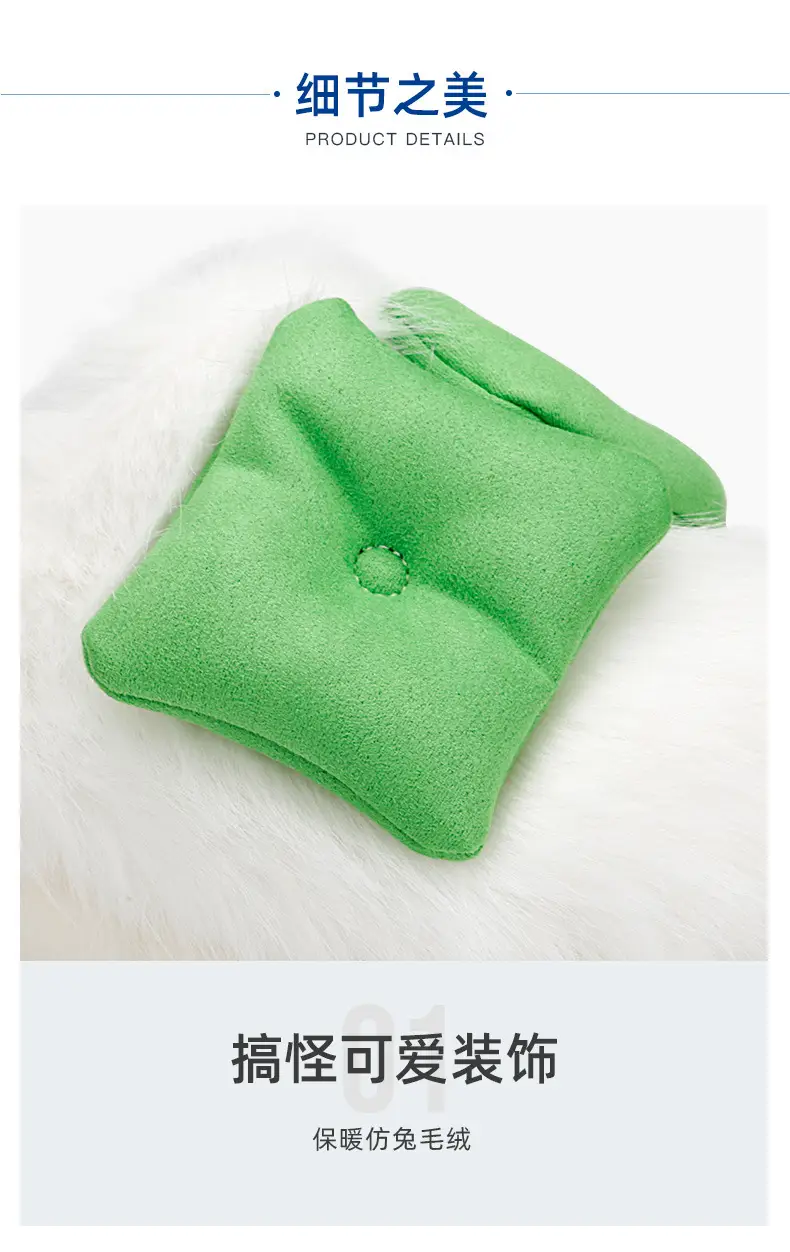 Women's Green Bow Cotton Slippers Warm Home — feature 3