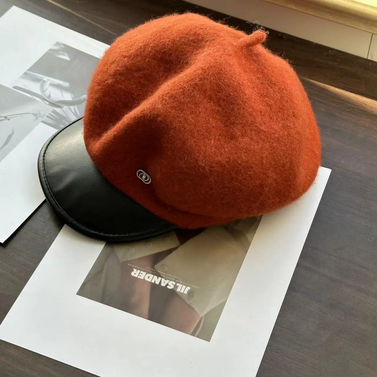 Black Wool Octagonal Hat for Kids Winter Autumn Korean Style - Image 7