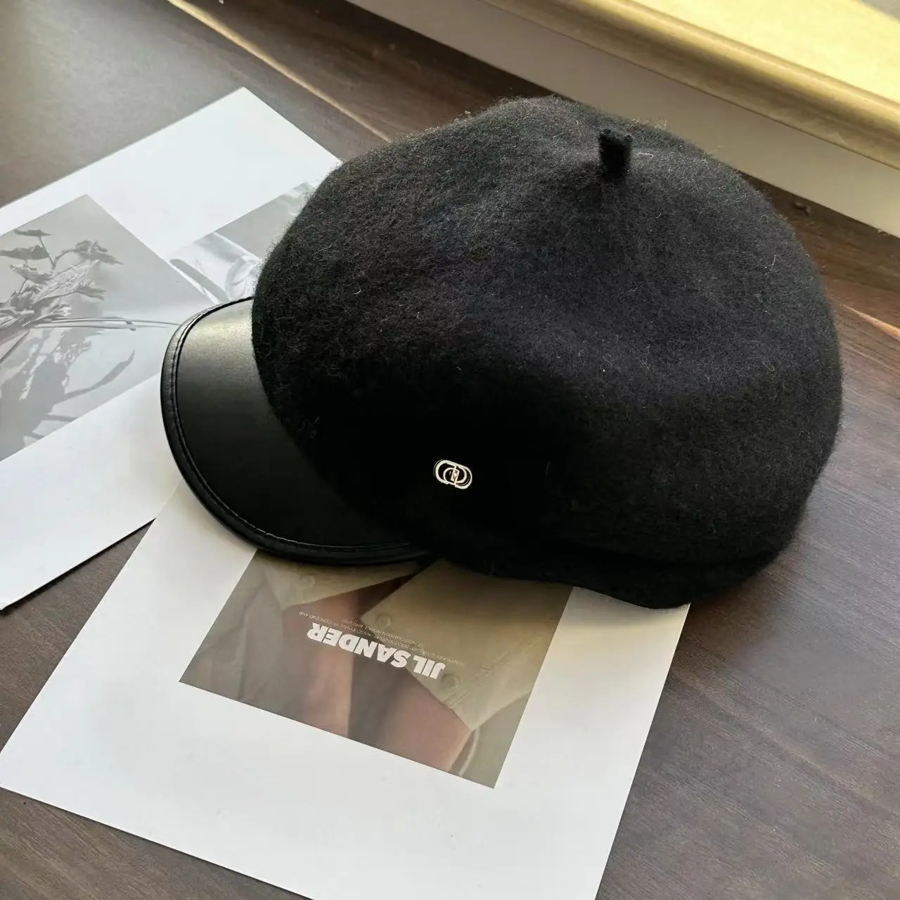 Black Wool Octagonal Hat for Kids Winter Autumn Korean Style — feature 28