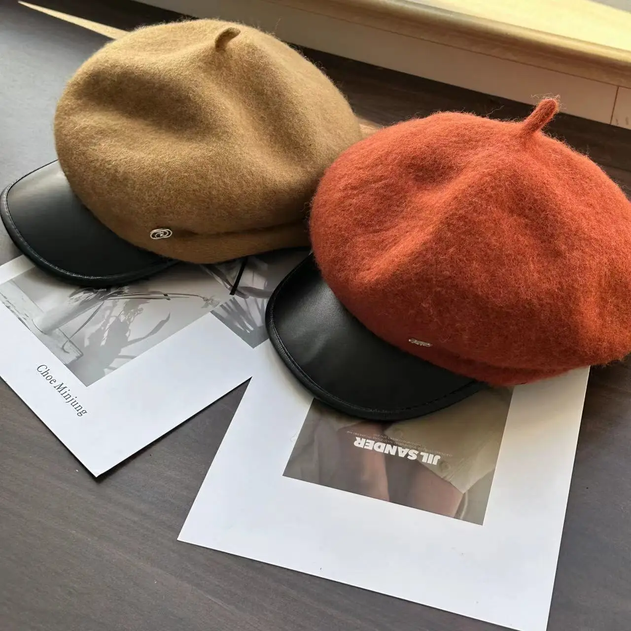 Black Wool Octagonal Hat for Kids Winter Autumn Korean Style — feature 30