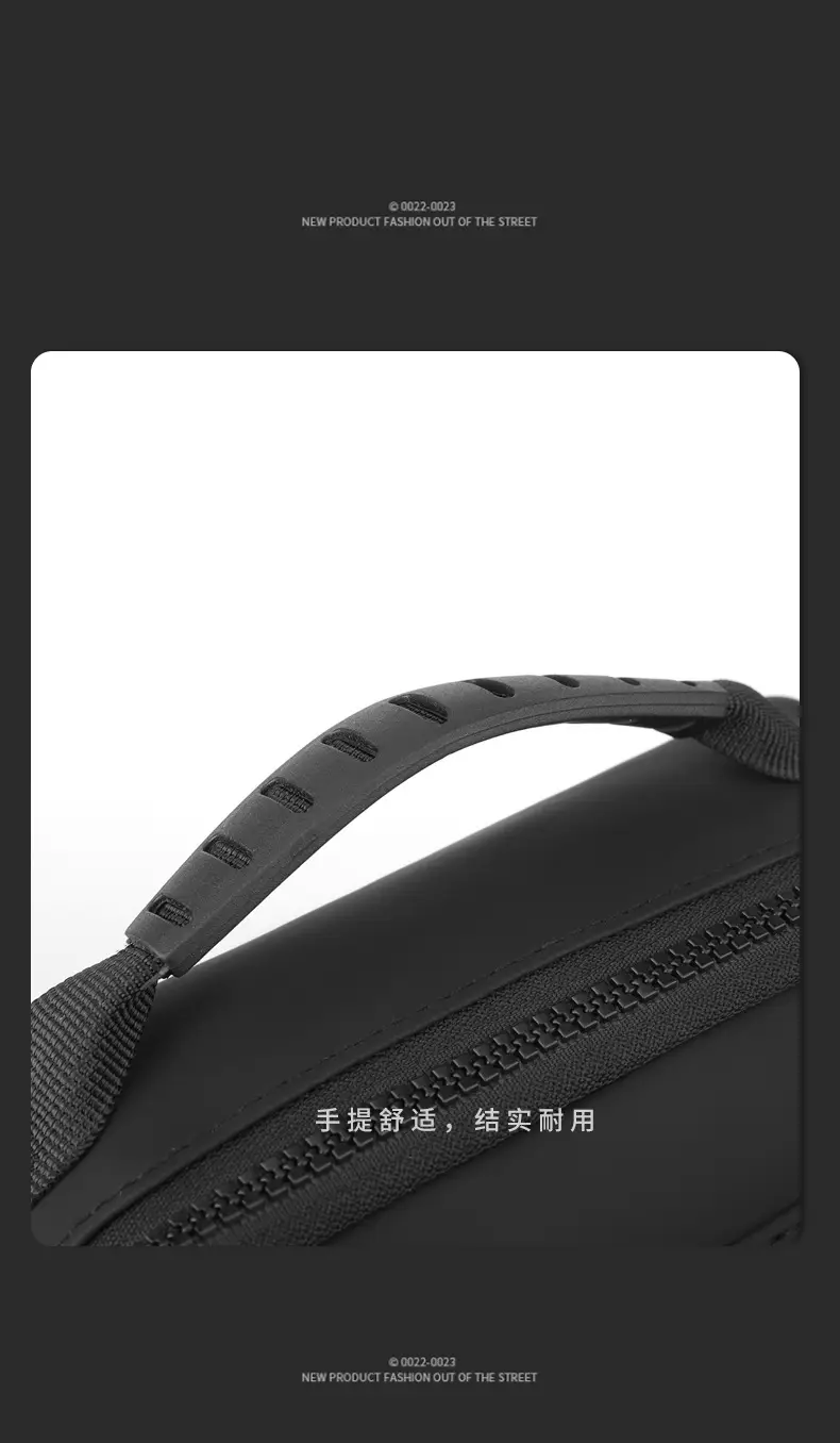 Men's Black Crossbody Shoulder Bag with Watch & Tablet Holder — feature 25