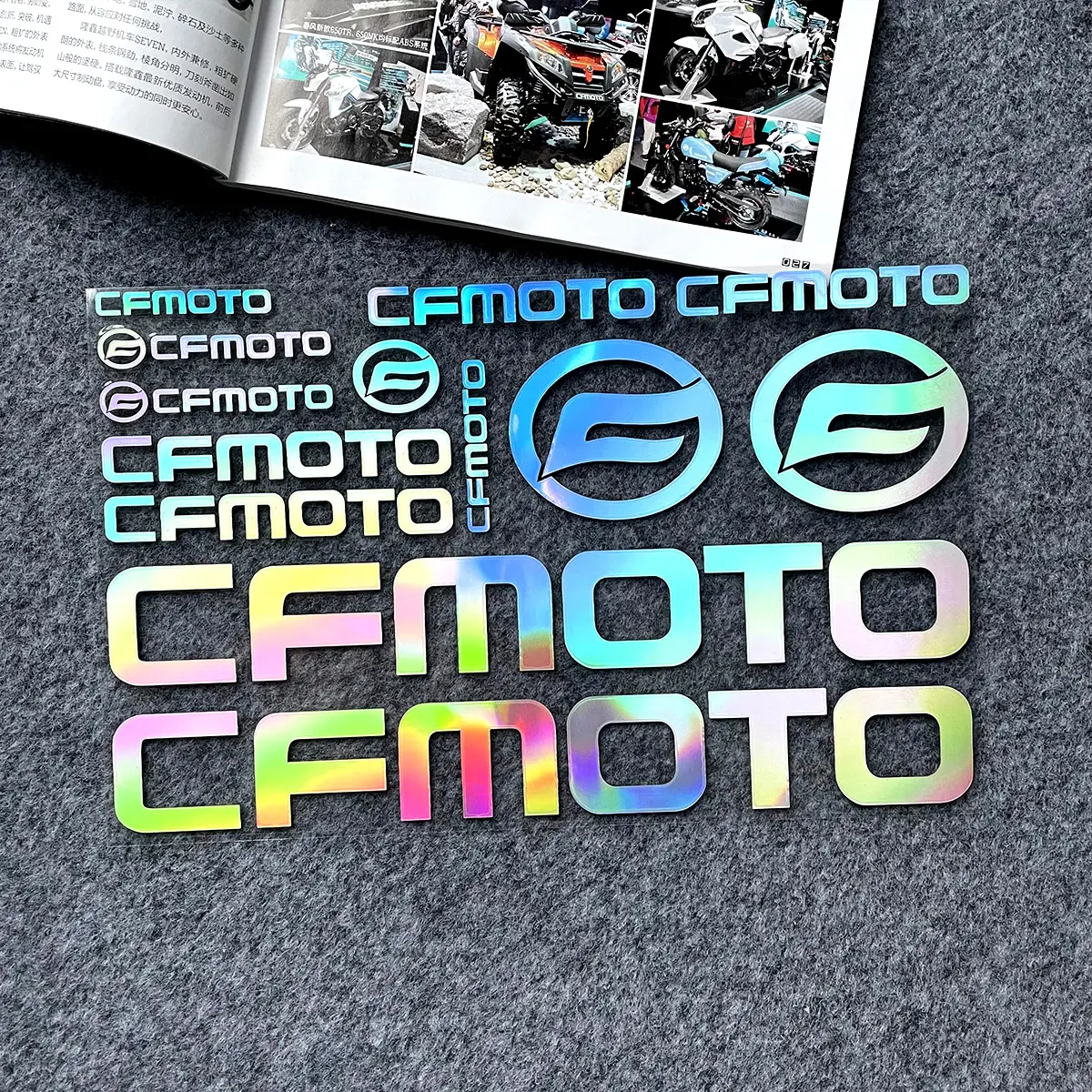 CFMOTO650NK400NK150N Reflective Motorcycle Sticker Blue Yellow