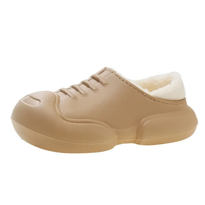 Couple Waterproof Cotton Slippers Women's Winter Indoor New Warm Thick Bottom Waterproof Moon Cotton Shoes Bag with Winter Outfit