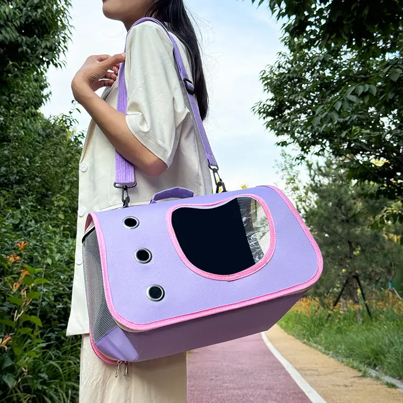 Cat Bag with 4 Pockets Lightweight Pet Carrier