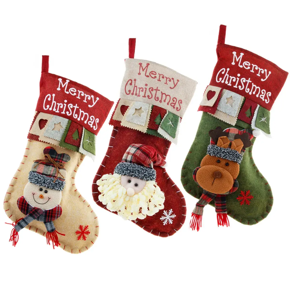 Cross Border Christmas Decorative Socks Santa Claus Snowman Elk - Image 14