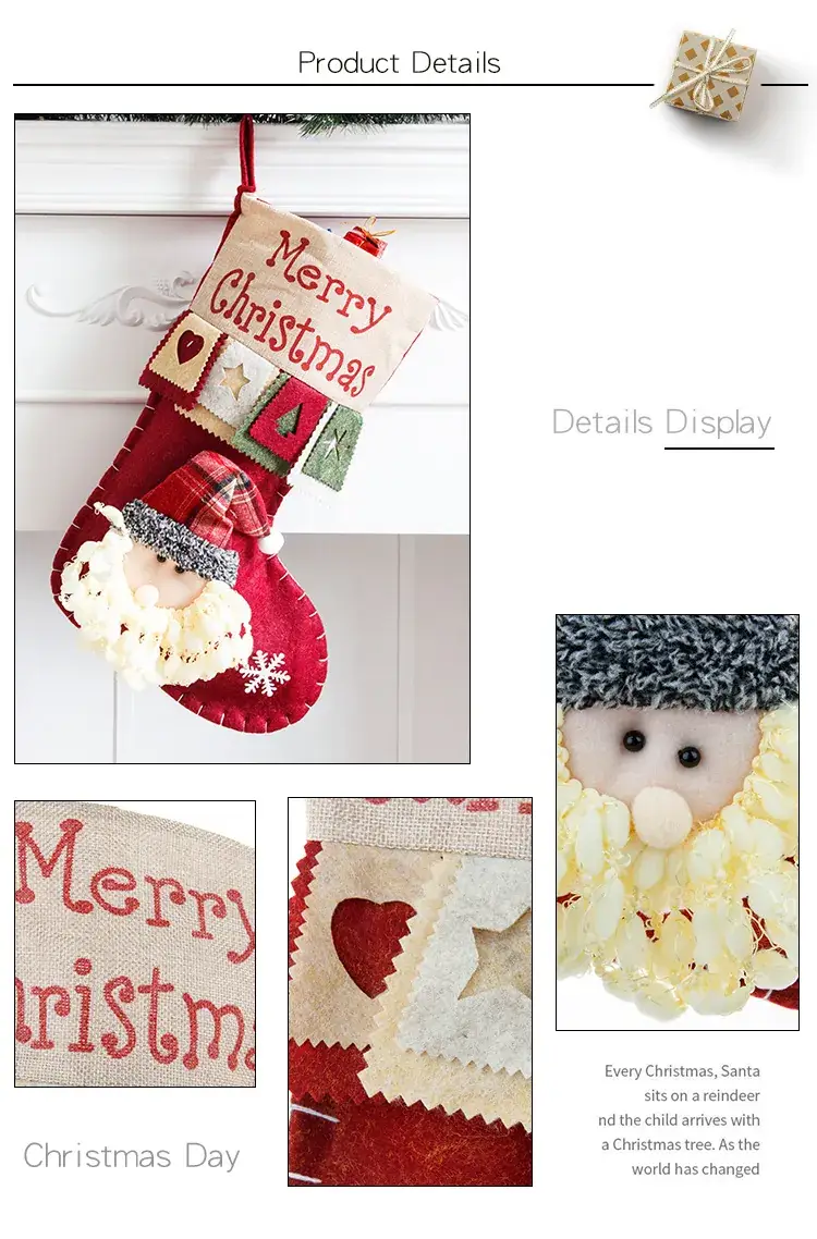 Cross Border Christmas Decorative Socks Santa Claus Snowman Elk — feature 13