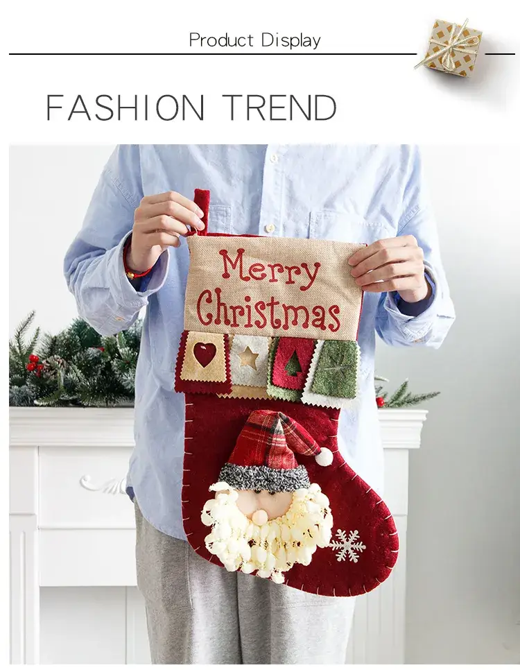 Cross Border Christmas Decorative Socks Santa Claus Snowman Elk — feature 15
