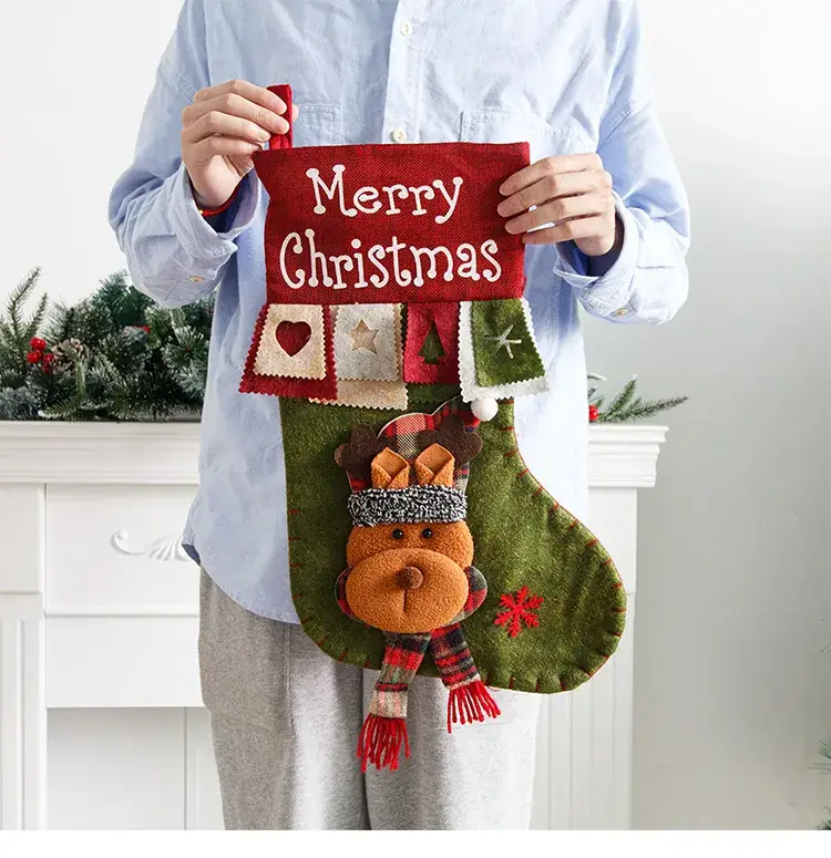 Cross Border Christmas Decorative Socks Santa Claus Snowman Elk — feature 17
