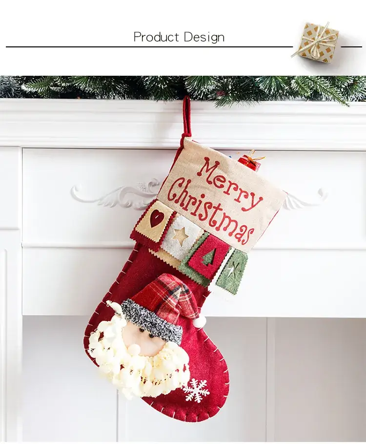 Cross Border Christmas Decorative Socks Santa Claus Snowman Elk — feature 18