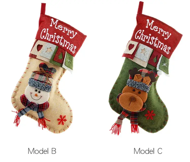 Cross Border Christmas Decorative Socks Santa Claus Snowman Elk — feature 4