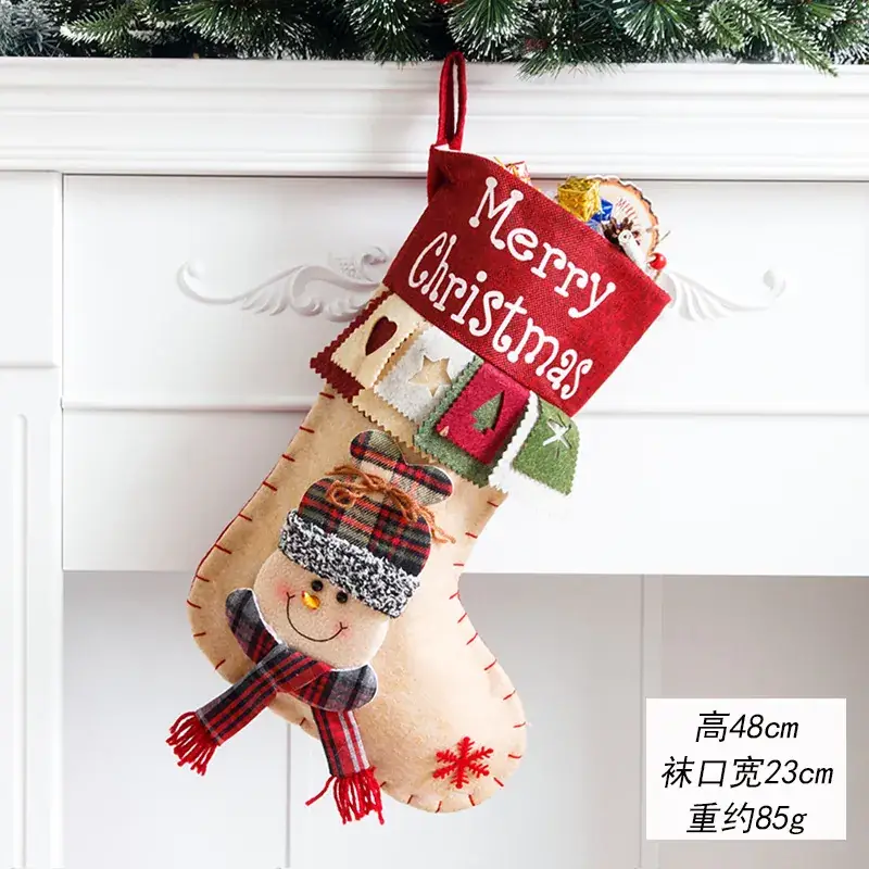 Cross Border Christmas Decorative Socks Santa Claus Snowman Elk - Image 2