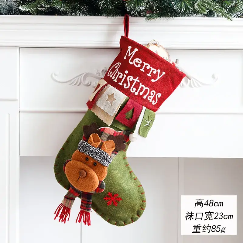Cross Border Christmas Decorative Socks Santa Claus Snowman Elk - Image 3