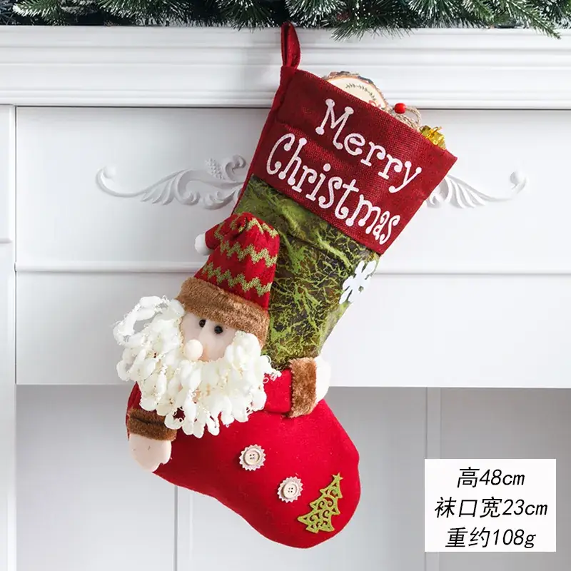 Cross Border Christmas Decorative Socks Santa Claus Snowman Elk - Image 4