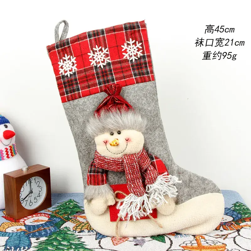 Cross Border Christmas Decorative Socks Santa Claus Snowman Elk - Image 8