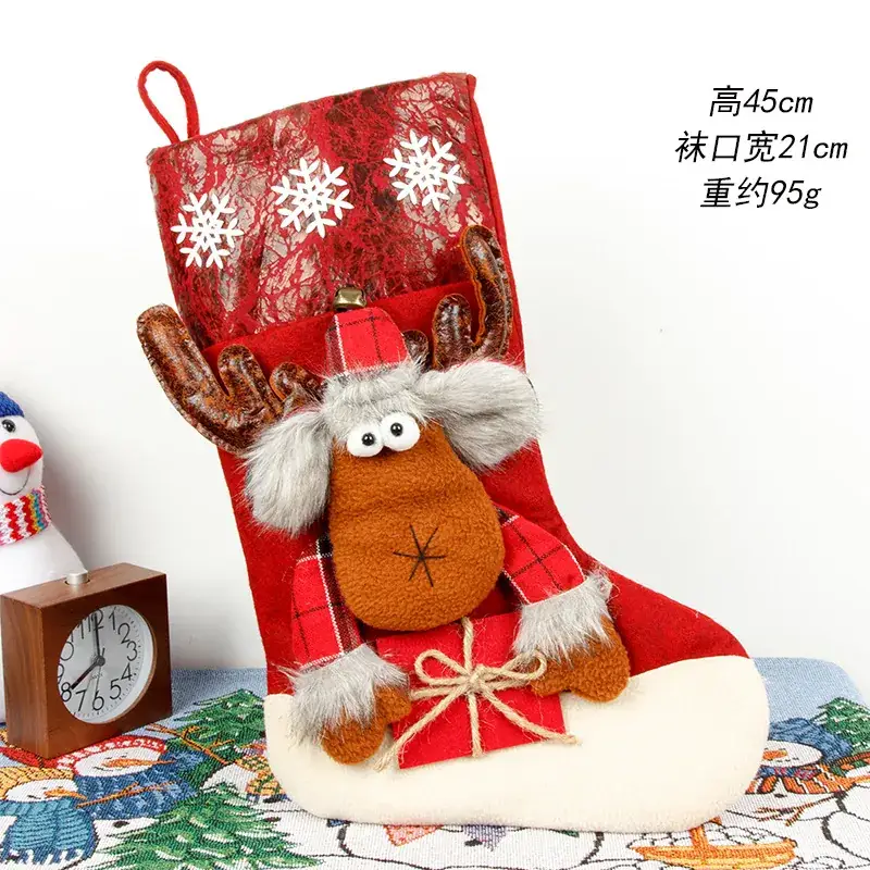 Cross Border Christmas Decorative Socks Santa Claus Snowman Elk - Image 9