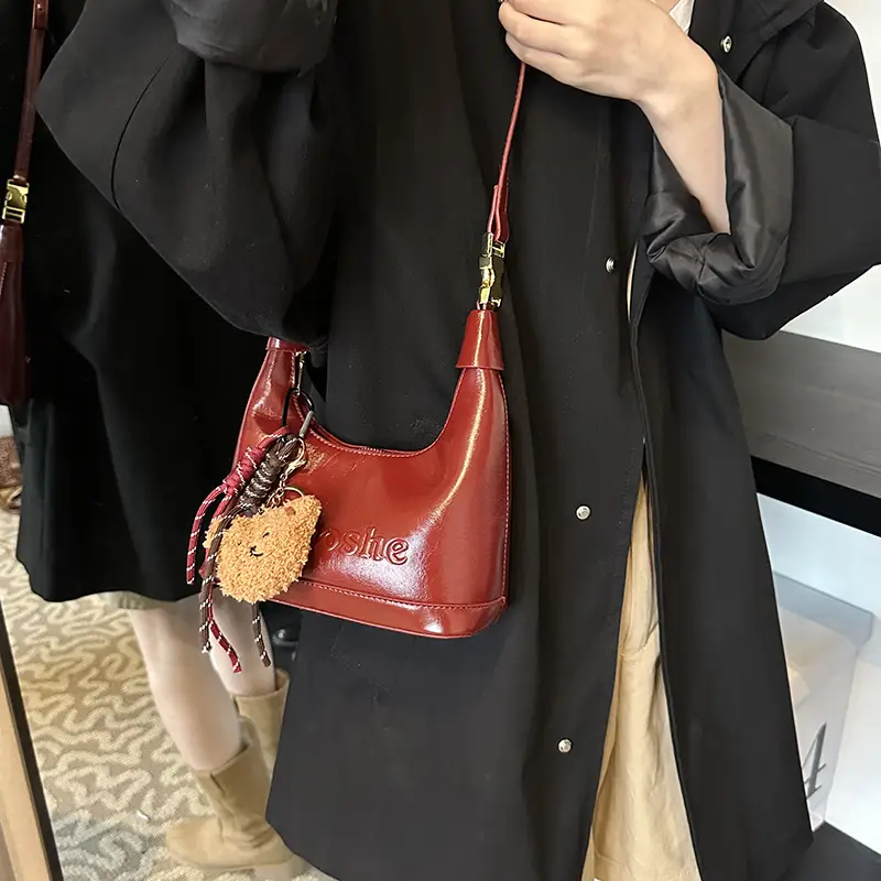 Vintage Red Hand Pea Bag for Women 2024 - Image 8