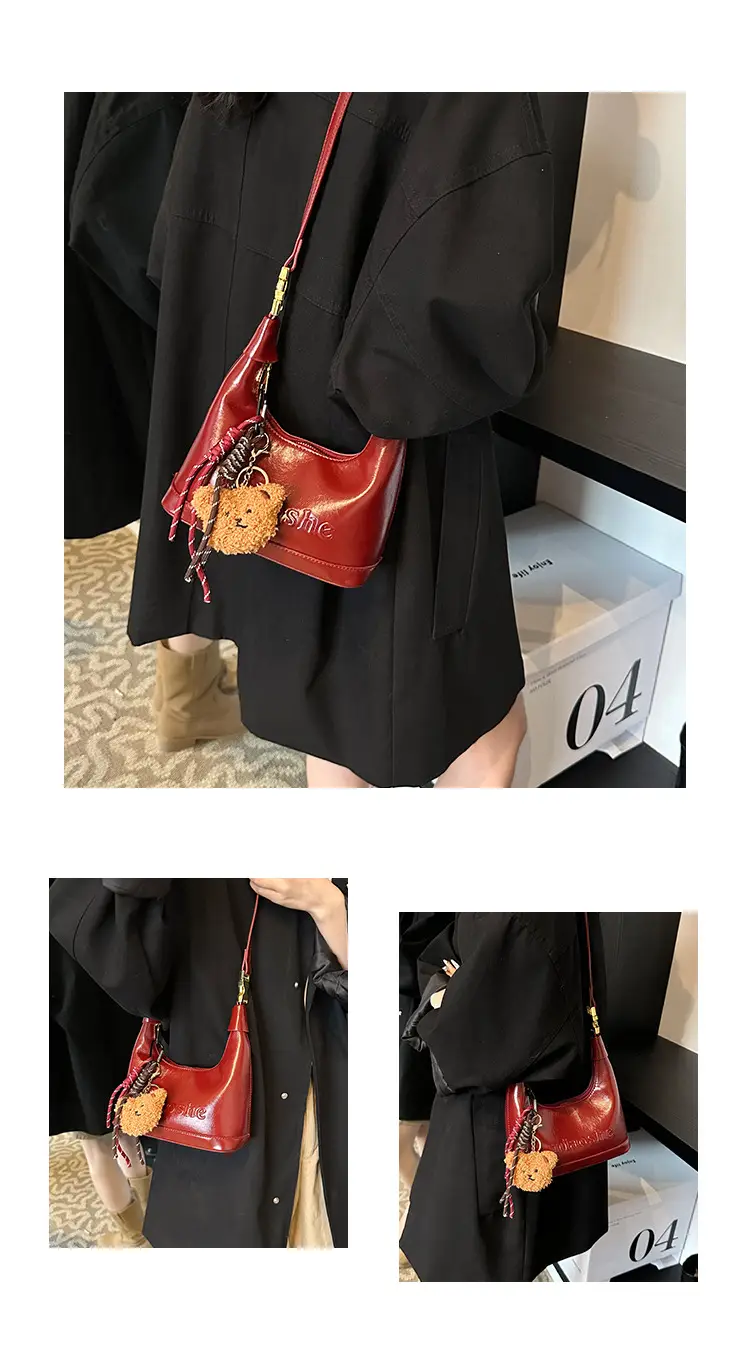 Vintage Red Hand Pea Bag for Women 2024 — feature 4