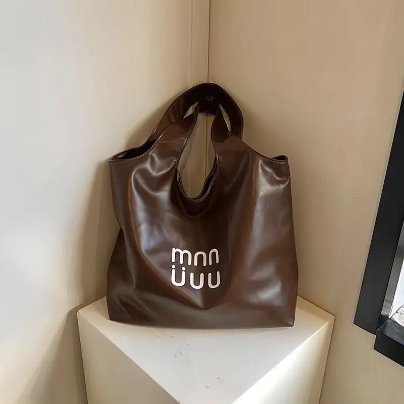 Women's Black PU Leather Commuter Bag 2026