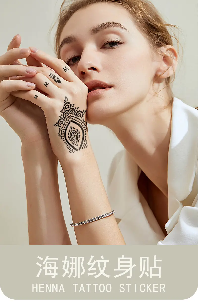 Cross-border Henna Tattoo Stick Hand Design 19L 19R — feature 2