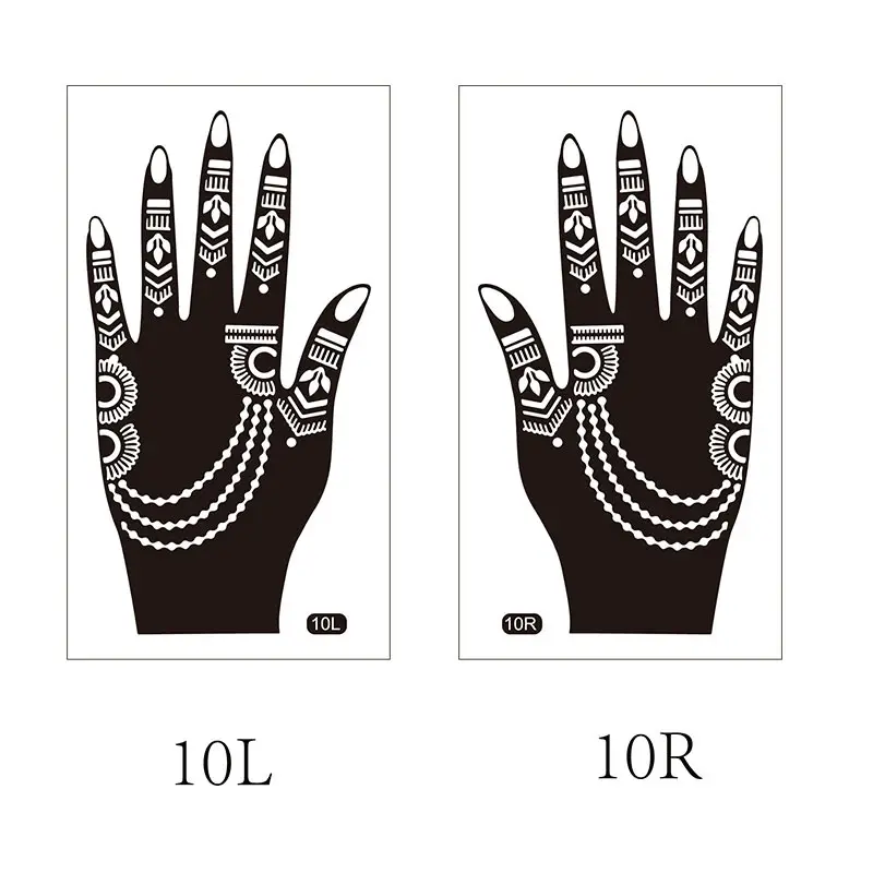 Cross-border Henna Tattoo Stick Hand Design 19L 19R