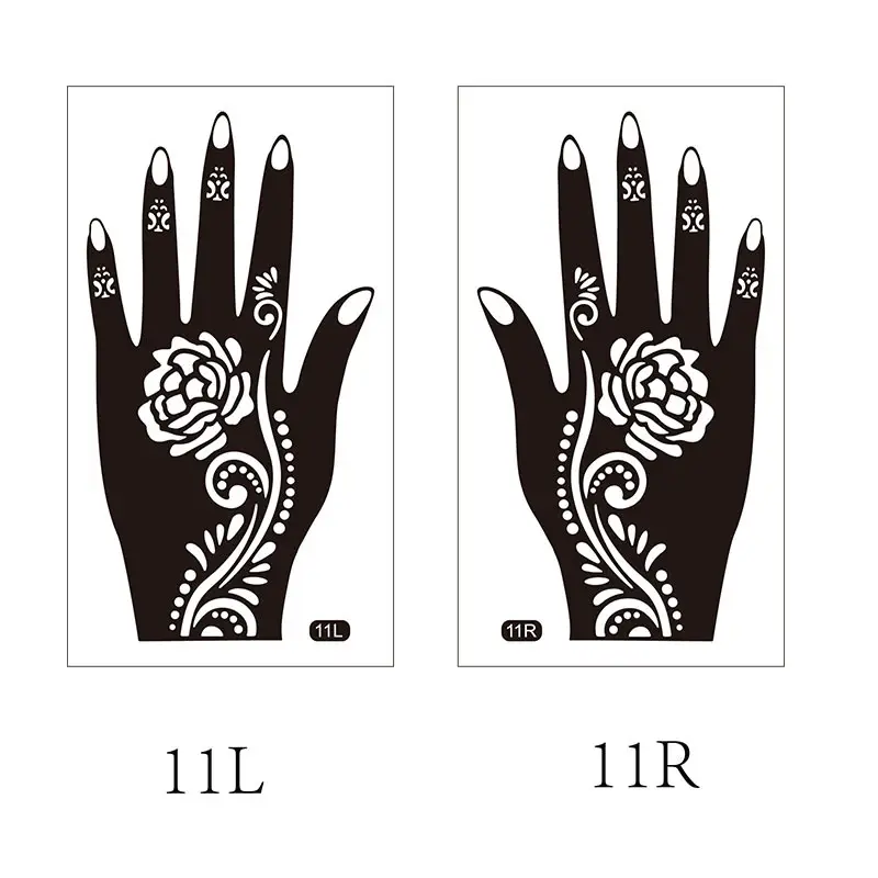 Cross-border Henna Tattoo Stick Hand Design 19L 19R