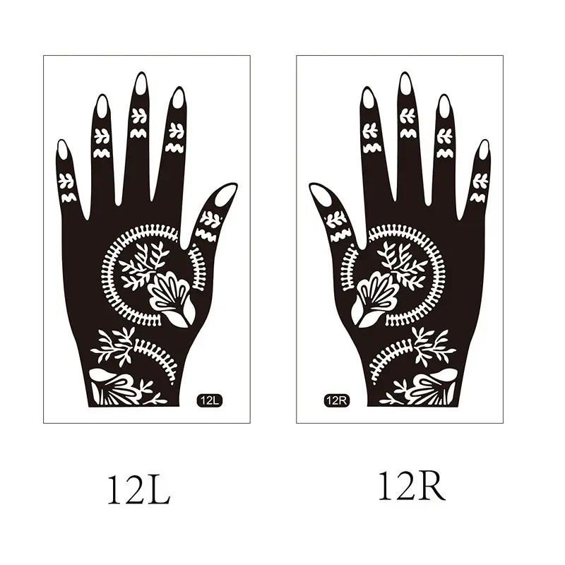 Cross-border Henna Tattoo Stick Hand Design 19L 19R