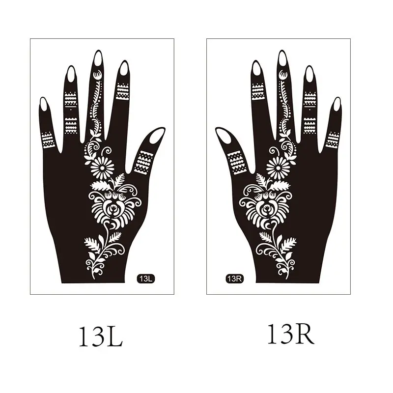 Cross-border Henna Tattoo Stick Hand Design 19L 19R