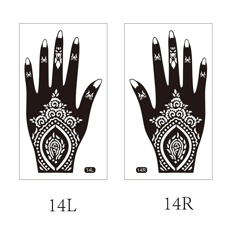 Cross-border Henna Tattoo Stick Hand Design 19L 19R