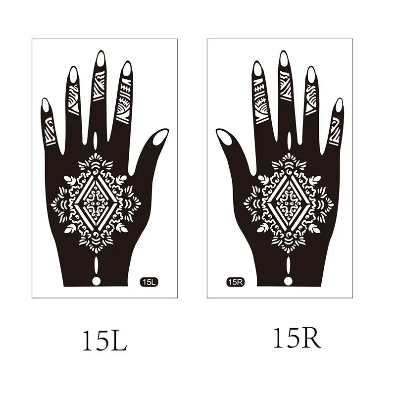 Cross-border Henna Tattoo Stick Hand Design 19L 19R
